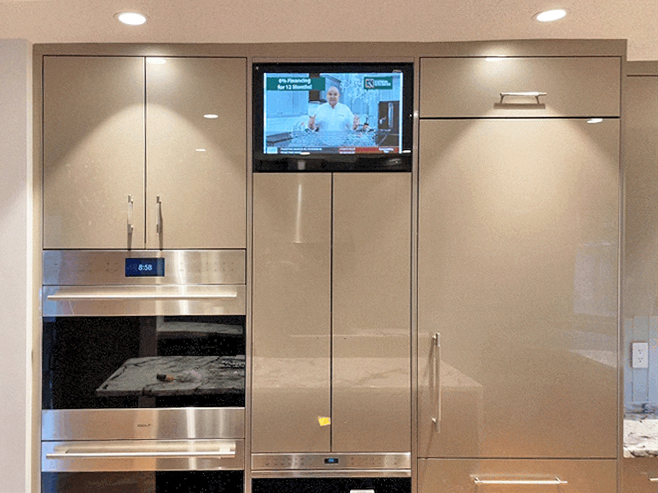 AVS240WS 23.8" Black Frame Compact Cabinet Door Smart TV
