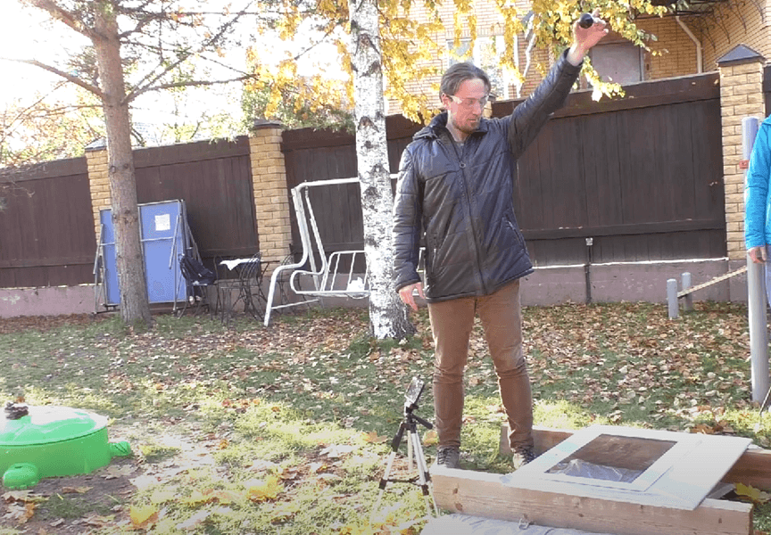 glass durability test with a pool ball