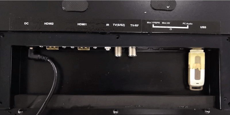 connectors on the TV