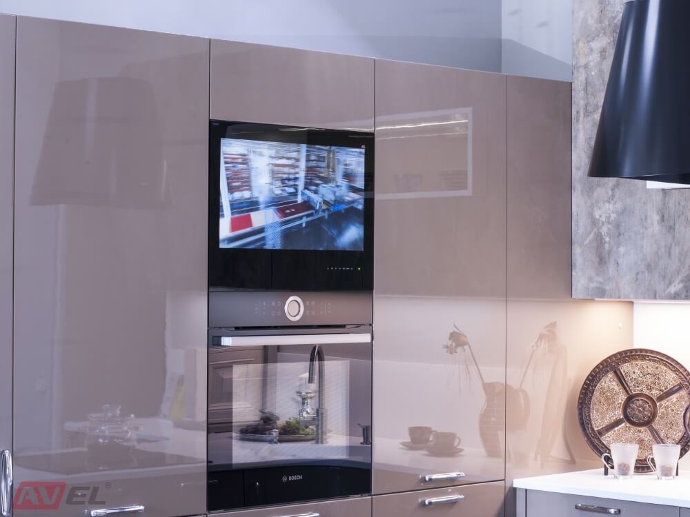 TV in the kitchen cabinet