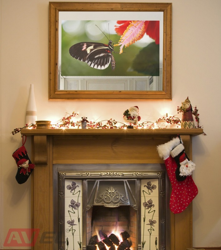 TV above the fireplace